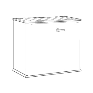 Cortina Bella 1000L Storage Cabinet - Grey